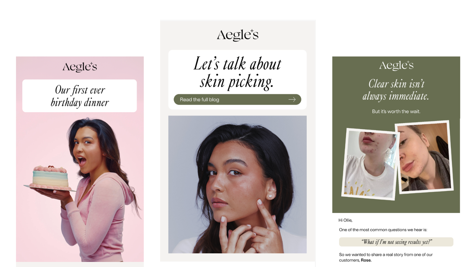 Klaviyo Campaign Example email for Aegles